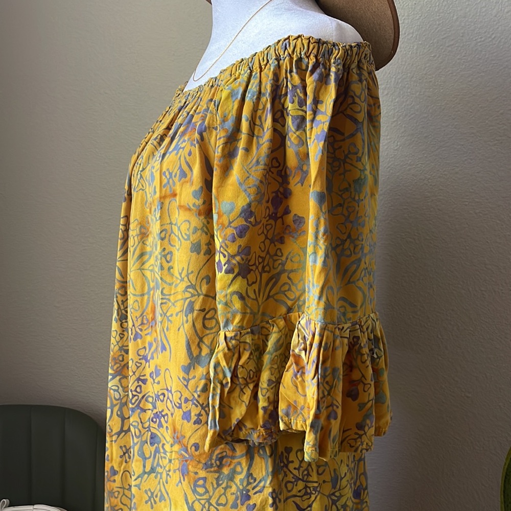 Tropical Summer Vacation Yellow Lightweight Beach Vibes Dress - Picture 10 of 12